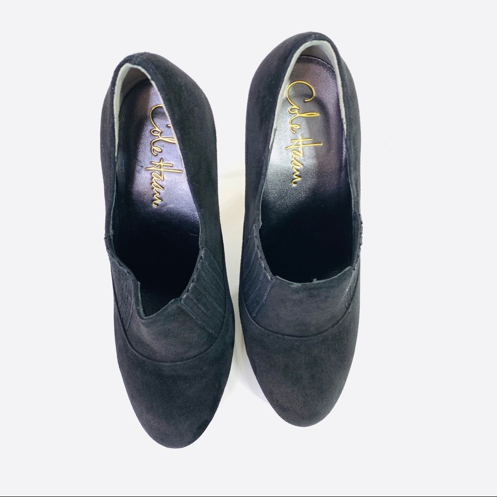 Cole Haan Nike Air Heels Suede Black Size 5B - Picture 2 of 6